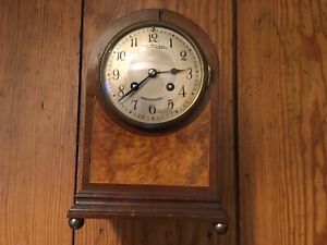 John Hall Beehive Shelf Clock &Pendulum French Works 9 1/2” Tall NEEDS REPAIR