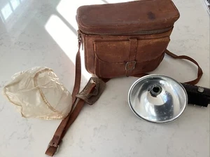 1950s Kodak Kodalite Flasholder + Leather Case And Plastic Cover - Picture 1 of 10