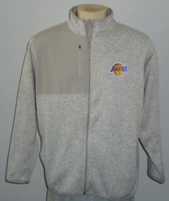 Los Angeles Lakers NBA Beige Full Zip Antiqua Sweater Men XL - Image 1 of 4