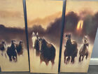 Horse Canvas Wall Art Brown Horse Canvas Pictures Wall Decor Farmhous...3 Piece