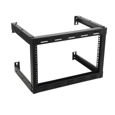 6U Wall Mount Open Frame 19'' Server Equipment Rack Threaded Depth Adjustable - Image 1 of 4