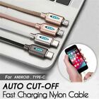 Disconnection Fast Charging Data Sync Line Auto Cut-off Cable USB Charger