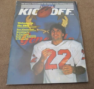 DOUG FLUTIE USFL KICKOFF FOOTBALL MAGAZINE BALTIMORE STARS NEW JERSEY GENERALS - Picture 1 of 6