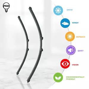 AGS Windscreen Wiper Blade 26" + 16" For Holden Barina Saloon/Sedan 2017 2018 - Picture 1 of 12
