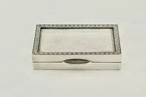 SNUFF BOX ARGENTO STERLING SUPERBA QUALITÀ QUEEN ELIZABETH II HM 1975 - Foto 1 di 18