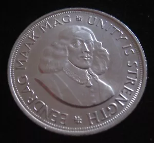 MDS SOUTH AFRICA SÜDAFRIKA 50 CENTS 1964 "SPRINGBOCK - VAN RIEBEECK", SILBER #H - Picture 1 of 2