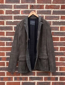 AllSaints Mens SEATON Leather Blazer Jacket Medium All Saints Bomber Biker B230 - Picture 1 of 11