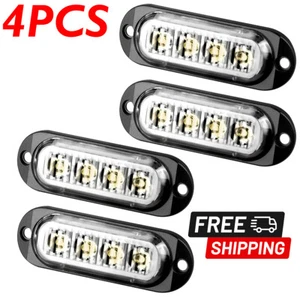 4x Luces de señalización laterales blancas 4 LED para remolque RV camión luz de separación impermeable EE. UU. - Imagen 1 de 11