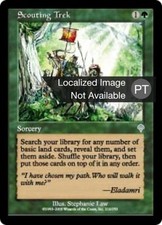 1X Scouting Trek Invasion NM/EX FOIL Portuguese MTG CARD
