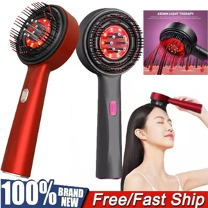 Electric Massage Comb Infrared Growth Anti Hair Loss Vibration Massager Brush - Picture 1 of 28