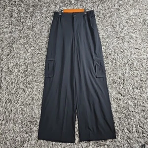 Offline by Arie Womens Black Wide Leg Gorpcore Pants Cargo Elastic Waist Size M - Picture 1 of 8