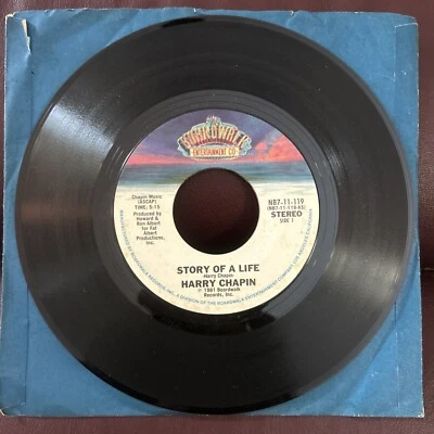 HARRY CHAPIN: story of a life / same BOARDWALK 7" Single 45 RPM - Image 1 of 2
