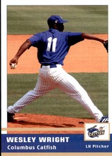2005 Columbus Catfish Grandstand 2 Wesley Wright Goshen Alabama AL Baseball Card