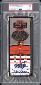 PSA/DNA Angels Mike Trout Signed Autographed 6/27/12 "The Catch" Ticket! AUTO - Picture 1 of 4