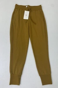 Fabletics Joggers Women XS Luxe Terry Dark Bronze Soft Relaxed Cuffed MSRP $74 - Picture 1 of 12