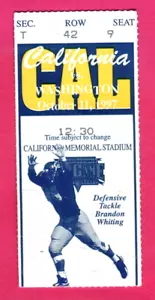 10/11/97 CALIFORNIA/WASHINGTON FOOTBALL TICKET STUB - Picture 1 of 1