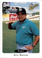 1996 Auburn Doubledays Best #28 Jose Barron Trainer El Paso Texas Baseball Card