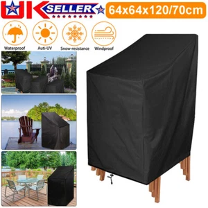 Waterproof Stacking Chair Cover Outdoor Garden Patio Furniture Storage Cover - Picture 1 of 15