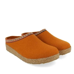 HAFLINGER FRANZL KÜRBIS WOLLFILZ HAUSSCHUHE CLOGS - Picture 1 of 2
