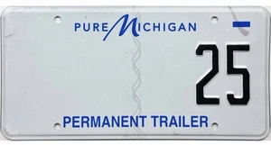 *99 Cent Verkauf* Michigan Daueranhänger Nummernschild #25 keine Reserve - Bild 1 von 1
