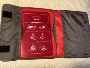 TUMI Large Flat Travel Folding Pack Black Luggage Garment Organizer Red Used - Picture 1 of 7