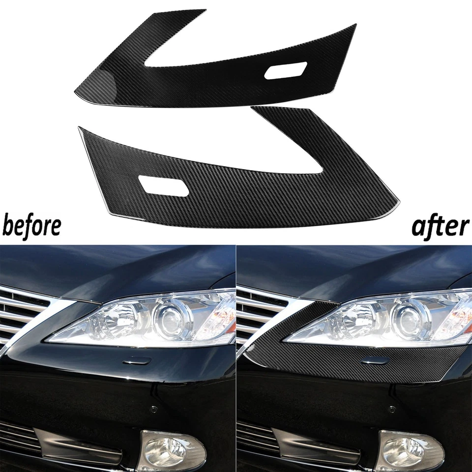 Real Carbon Fiber Front Headlight Lower Panel Cover For Lexus ES ES350 2006-2012 - Изображение 1 из 4