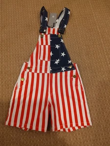 Kids Overalls Stars and Strips Size 10 New with Tags - Picture 1 of 7