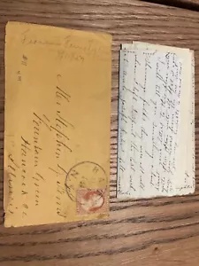 USA POSTAL HISTORY WITH LETTER BEAUTIFUL HANDWRITING 1850s - Picture 1 of 3
