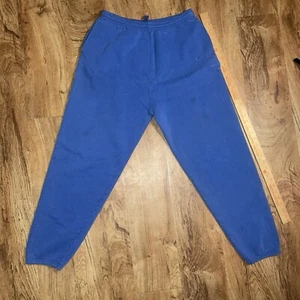 Vintage Nike Jogginghose Erwachsene XL blau Jogger weißes Etikett Mini Swoosh hergestellt in den USA - Bild 1 von 14