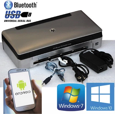 USB & BLUETOOTH MOBILER DRUCKER HP OFFICEJET 100 FÜR WINDOWS XP 7 10 UND ANDROID - Bild 1 von 4