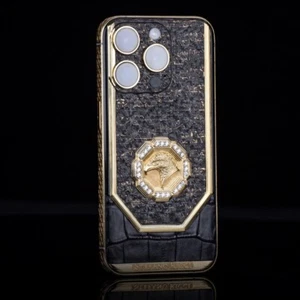 Apple iPhone 16 Pro 512gb (or Pro Max) SR Edition with Lab Diamonds 24k Gold - Picture 1 of 7