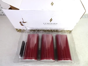 3er Set Luminara flammenlose Batterie Stumpenkerzen mit Fernbedienung bewegliche Flamme 7 Zoll - Bild 1 von 5