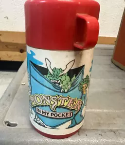 Aladdin Vintage Thermos Only 1991 Monster In My Pocket Red - Picture 1 of 2