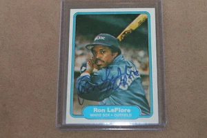 Fleer #350 1982 autografiado por Ron Leflore White Sox - Imagen 1 de 1