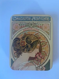 Tin Collectors Choco Amatller Barcelona Empty Art Deco Victoran Trinket,Storage - Picture 1 of 2