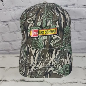 Les Schwab Hat Mens OSFA Forest Camo Snapback Brand Advertising Otto Ball Cap - Picture 1 of 7