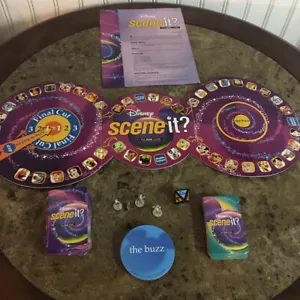Disney Scene It? REPLACEMENT PIECES 1st Edition Pewter Movers, Board, Cards, Die - Picture 1 of 11