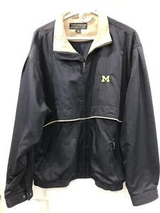 U of M Cutter & Buck Weathertec Wind Breaker Jacket Men's Large Zipper Vented - Picture 1 of 6