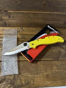 Spyderco Stretch 2 XL Salt Knife C258PYL H-2 Steel Blade Lightweight CC #014V - Picture 1 of 3