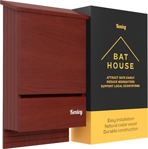 Bat House - Large Bat Box for outside with Double Chamber - Handmade from Cedar