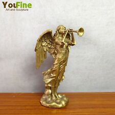 Angel Musician Trumpet Bronze Statue Casting Bronze Angel Sculpture Home Decor