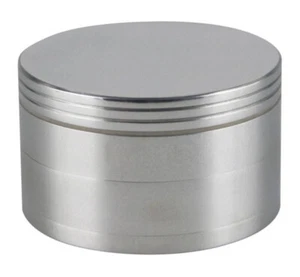 4 PEZZI Macina Tabacco Erbe Spezie Erbe Metallo Argento 2" - Foto 1 di 1