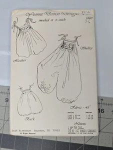 Yvonne Denise Designs Smocked or X-Stitch Sz 3-4 Uncut - Picture 1 of 4