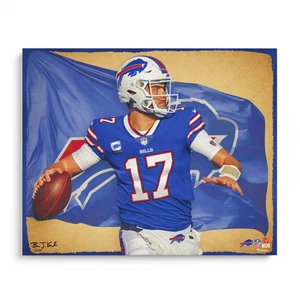 Josh Allen Bills 16x20 Photo Print-Designed & Signed/Brian Konnick-LE 25 - Picture 1 of 1