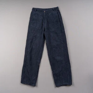 Poetry Corduroy Pants Womens US 4 Blue Trouser Hemp Cotton Yak Tapered 26x29 2 - Picture 1 of 12