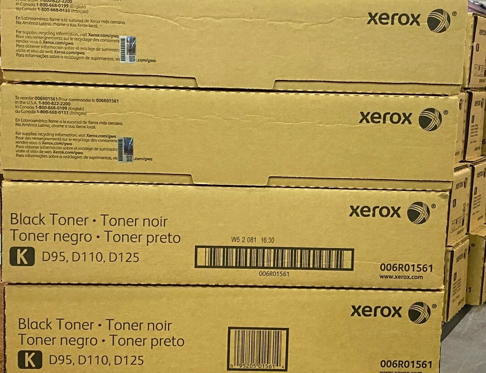 Genuine OEM  Xerox Sealed 006R01561 Black Toner  D95 D95A D110 D110P D125 - Image 1 of 1