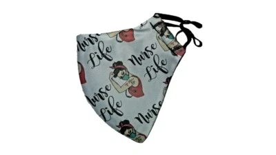 Nurse Life Print Hand made face mask - Image 1 of 3