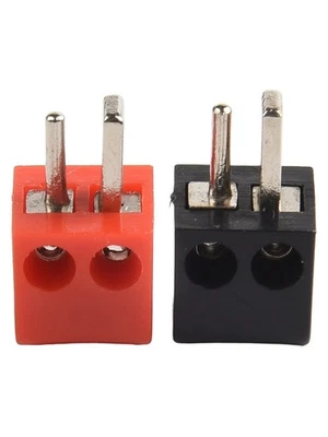 Set Connettori Altoparlanti HiFi 2 Pin DIN Rosso e Nero per Terminazione Cavo - Imagen 1 de 4