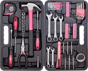 Cartman 148 Pezzi Set di Attrezzi Generale Casa Kit di Attrezzi Manuale con Cassetta degli Attrezzi Rosa - Foto 1 di 8