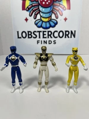 Lote De Figuras De Colección 1995 Saban Kenner Power Rangers Amarillo Azul Blanco Rangers Sueltas Foto 1 de 4